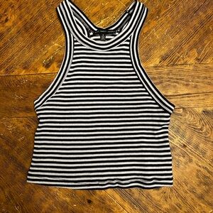 Truly Madly Deeply Black and White Crop Tank Top